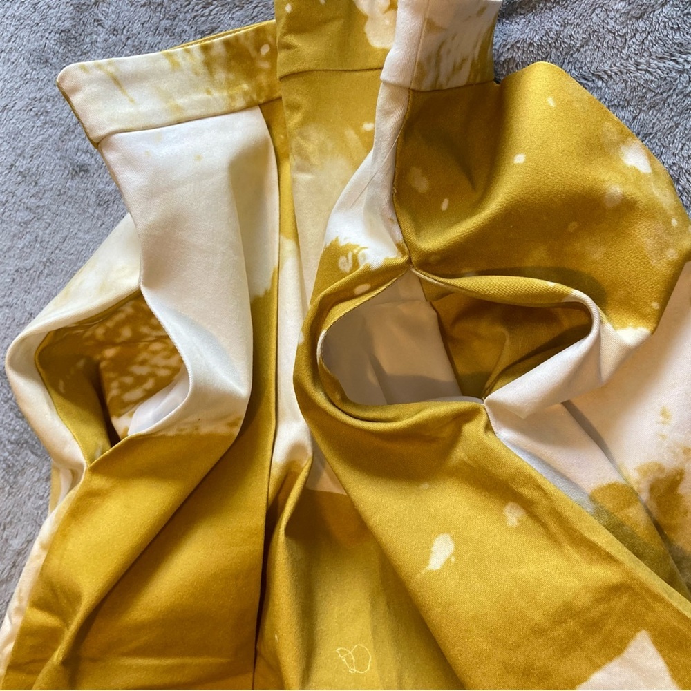 Anthropologie Ellender Painterly Skirt in Yellow & White w/Organza Trim | NWOT - Picture 10 of 14